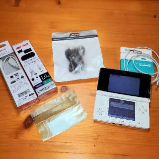 ニンテンドー3DS(ニンテンドー3DS)の購入後のサポート有 キャプチャー付 3DS 本体 整備済 アイスホワイト 偽トロ(携帯用ゲーム機本体)