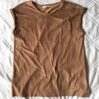 ザラ(ZARA)のZARA スウェードトップス(カットソー(半袖/袖なし))