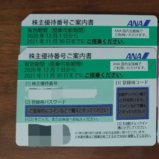 エーエヌエー(ゼンニッポンクウユ)(ANA(全日本空輸))のANA株主優待券　4枚(その他)