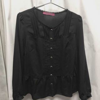 アナスイ(ANNA SUI)の黒ブラウス(シャツ/ブラウス(長袖/七分))