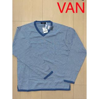 ヴァンヂャケット(VAN Jacket)のVAN／④ロンＴ（Ｌ）／ライトネイビー・ボーダー(Tシャツ/カットソー(七分/長袖))