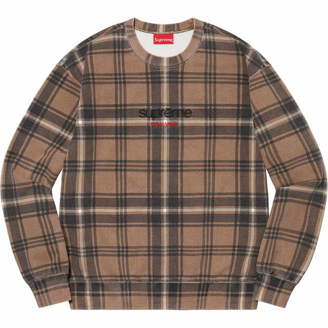 Supreme(シュプリーム)の【Mサイズ】Plaid Crewneck  プレイド クルーネック 長袖 ロンT メンズのトップス(Tシャツ/カットソー(七分/長袖))の商品写真