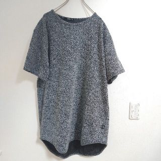 EPTM ニット調　ロングTシャツ ビッグサイズ　XXL　ブラックグレー (Tシャツ/カットソー(半袖/袖なし))