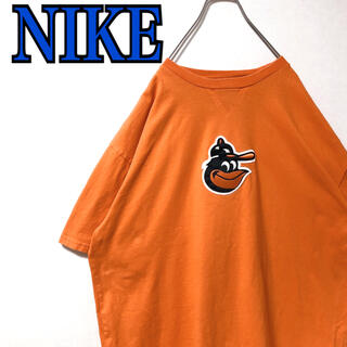 ナイキ(NIKE)の【MLB】NIKE ボルチモア オリオールズ 刺繍 ロゴ 古着 大きなサイ(Tシャツ/カットソー(半袖/袖なし))
