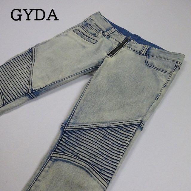 GYDA　バイカースキニーストレッチデニムパンツ　S　ウエスト約74ｃｍ