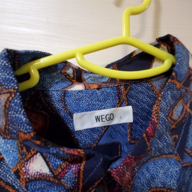 WEGO(ウィゴー)の【WEGO】レトロ 柄シャツ 長袖 新品同様 ブルー系 メンズのトップス(シャツ)の商品写真