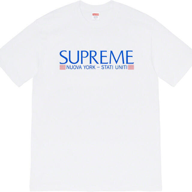 Supreme Tee Nuova York Tee シュプリーム XL 白Tシャツ/カットソー(半袖/袖なし)