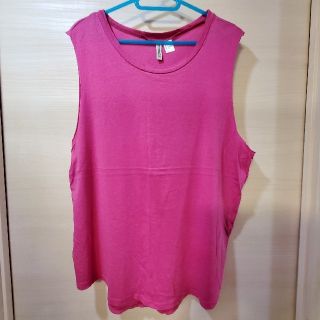 エイチアンドエム(H&M)の【H＆M】BASIC 切りっぱなし タンクトップ ピンク(タンクトップ)