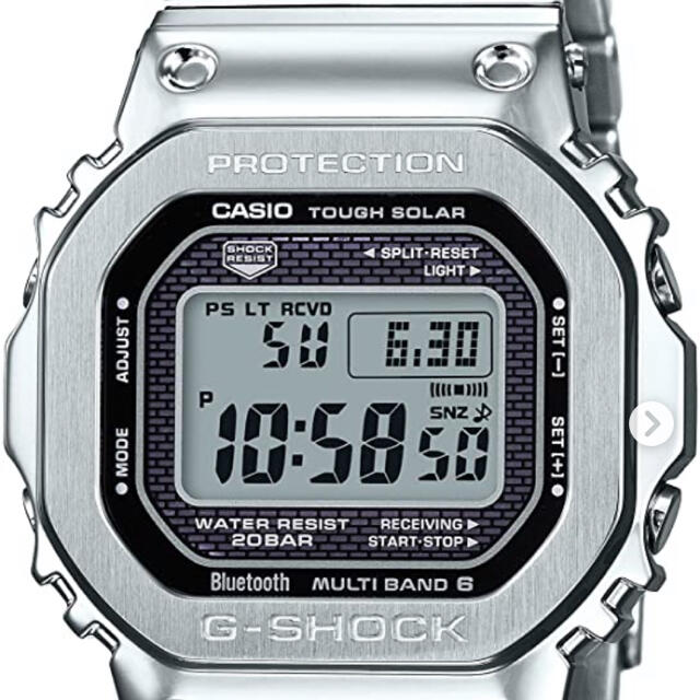 新品未使用　G-SHOCK  GMW-B5000D-1JF  フルメタルシルバー腕時計(デジタル)