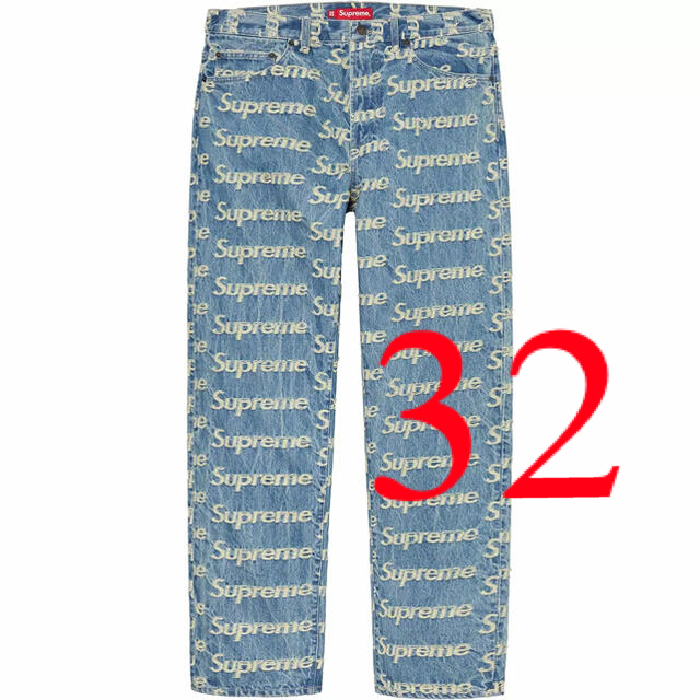 supreme Frayed Logos Regular Jean