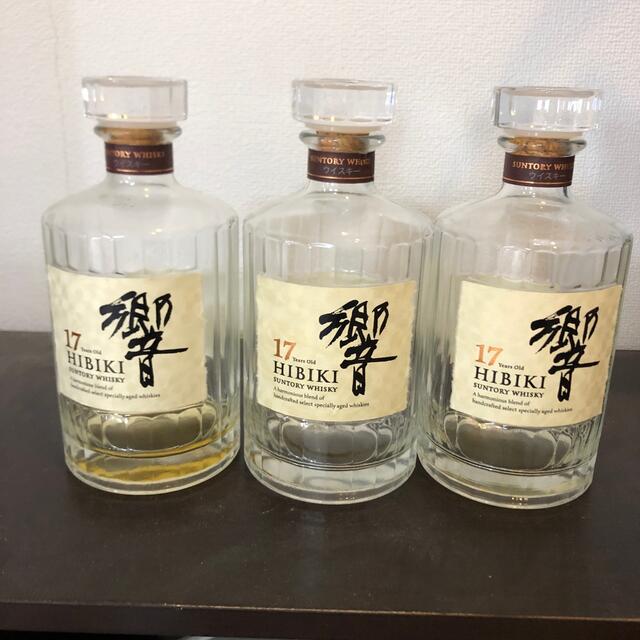 サントリー ウイスキー 響 17年 700ml 空瓶 3本 お得セット 60.0%OFF