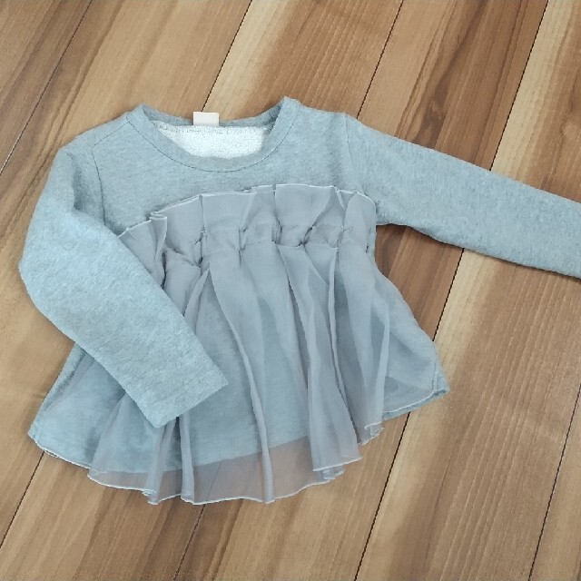 petit main(プティマイン)のプティマイン フリルトレーナー 100cm キッズ/ベビー/マタニティのキッズ服女の子用(90cm~)(その他)の商品写真