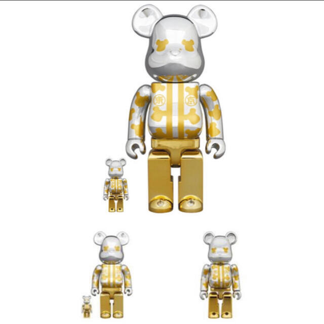 BE@RBRICK  はっぴ東京　金&銀メッキ100&400%