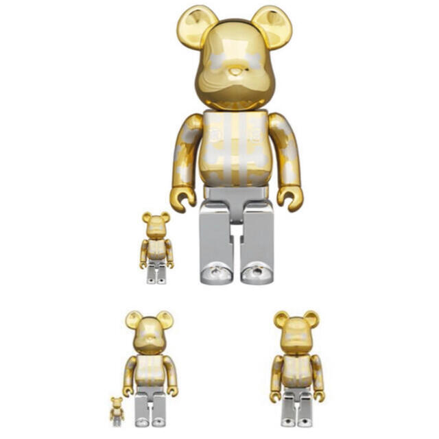 BE@RBRICK はっぴ東京 金メッキ 銀メッキ 100&400%