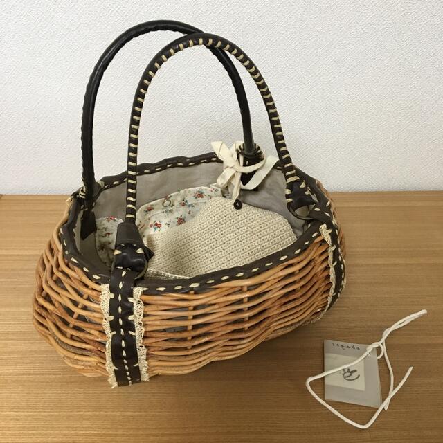 エバゴス かごバッグ Summer House 紅藤 カンガルー ebagos - かご