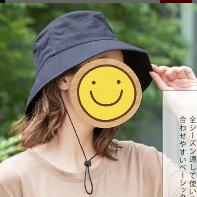 バケットハット 黒 新品 レディースの帽子(ハット)の商品写真