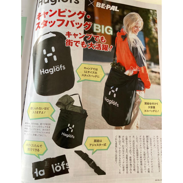 BE PAL 4月号付録　キャンピングスタッフバック エンタメ/ホビーの雑誌(趣味/スポーツ)の商品写真