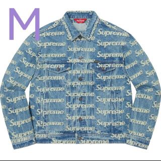 シュプリーム(Supreme)のFrayed Logos Denim Trucker Jacket blue (Gジャン/デニムジャケット)