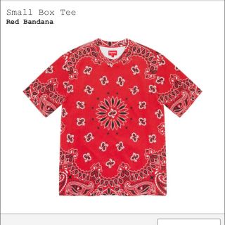 シュプリーム(Supreme)のSupreme small box logo tee Bandana RED(Tシャツ/カットソー(半袖/袖なし))