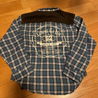 コムサイズム(COMME CA ISM)の美品　コムサイズム　長袖チェックシャツ　110 青系(その他)