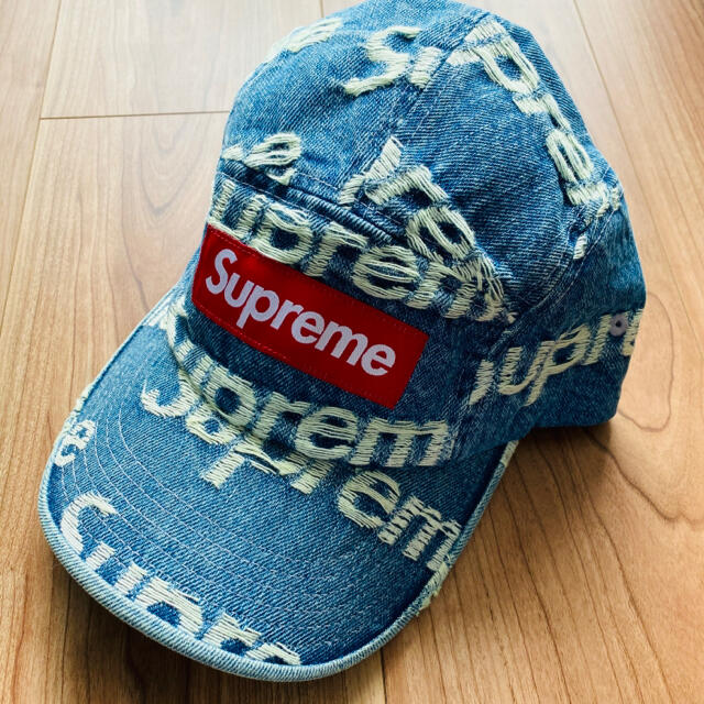 supreme Frayed Logos Denim Camp Capキャップ