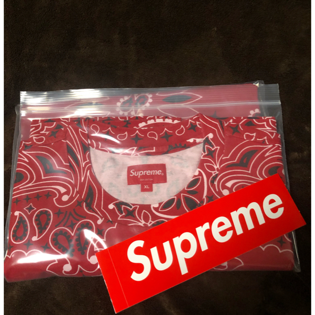 Supreme(シュプリーム)のsupreme small box tee bandana バンダナT Red メンズのトップス(Tシャツ/カットソー(半袖/袖なし))の商品写真