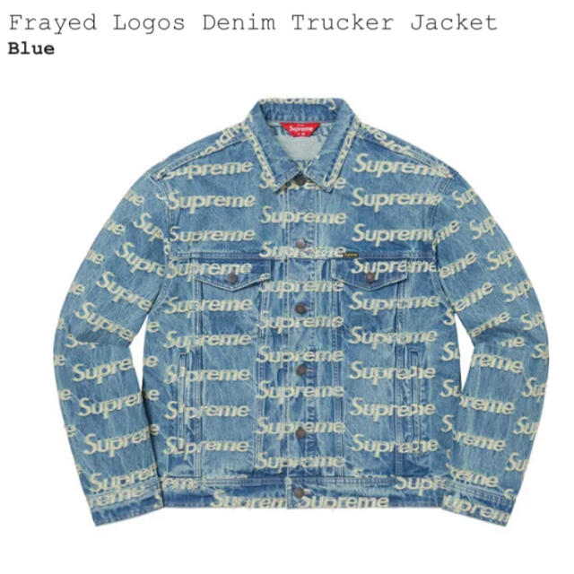 Supreme(シュプリーム)のFrayed Logos Denim Trucker Jacket メンズのジャケット/アウター(Gジャン/デニムジャケット)の商品写真