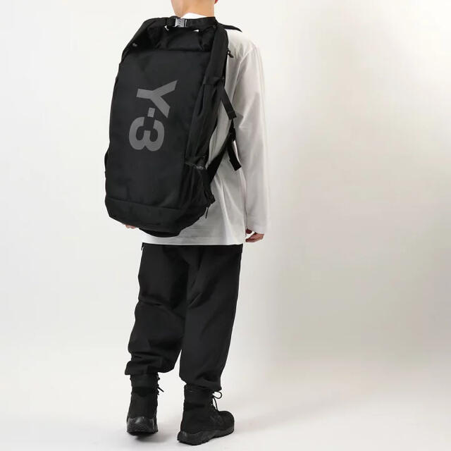 Y-3(ワイスリー)の新品 Y-3 ダッフルバック 黒 2way バックパック GK2108 メンズのバッグ(ボストンバッグ)の商品写真