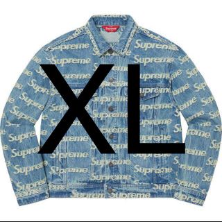 シュプリーム(Supreme)のFrayed Logos Denim Trucker Jacket blue(Gジャン/デニムジャケット)