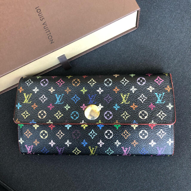 LOUIS VUITTON(ルイヴィトン)の愛ザキさん専用　ルイ ヴィトン☆マルチカラー　ポルトフォイユサラ　長財布 レディースのファッション小物(財布)の商品写真