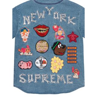 シュプリーム(Supreme)のSupreme Patches Denim Baseball Jersey(Gジャン/デニムジャケット)