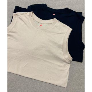 ヘインズ(Hanes)のＨanasとBIOTOPの別注ノースリーブ　チャレコさま(タンクトップ)