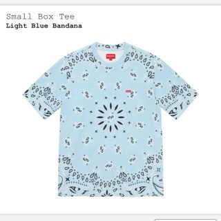 シュプリーム(Supreme)のSupreme Small Box Tee "Bandana Blue"(Tシャツ/カットソー(半袖/袖なし))