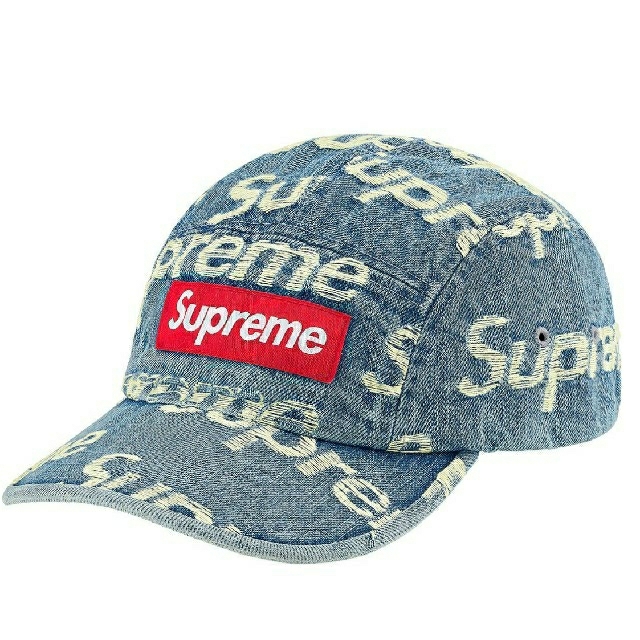 Frayed Logos Denim Camp Cap