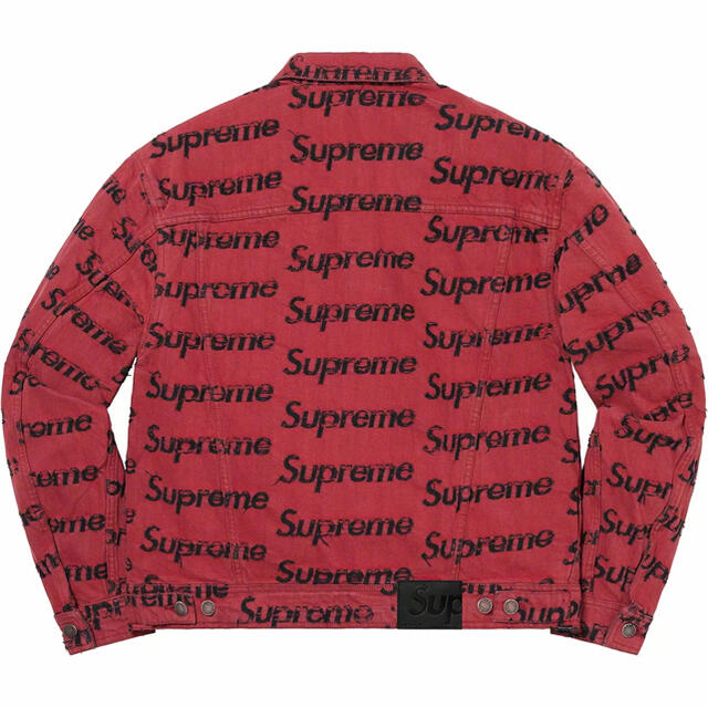 Supreme Frayed Logos Denim Trucker Jacke