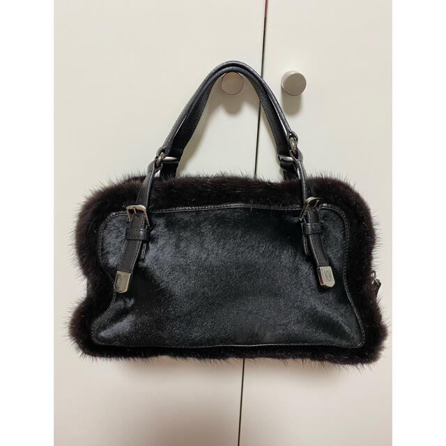 LOEWE(ロエベ)のロエベ　アマソナ　ファーハラコハンドバッグ　中古 レディースのバッグ(ハンドバッグ)の商品写真