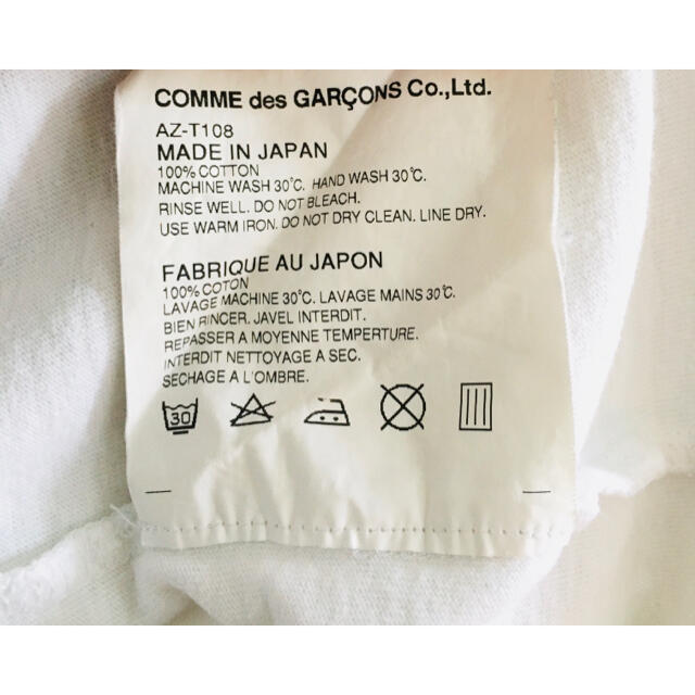 COMME des GARCONS(コムデギャルソン)の【良品★名作★メンズLサイズ】プレイコムデギャルソン ホワイト ハート Tシャツ メンズのトップス(Tシャツ/カットソー(半袖/袖なし))の商品写真