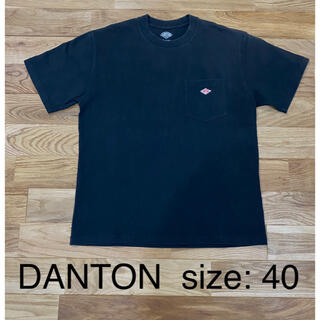 ダントン(DANTON)のDANTON クルーネックTシャツ 半袖 ブラック メンズ Mサイズ(Tシャツ/カットソー(半袖/袖なし))