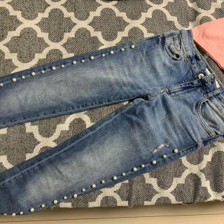 ザラ(ZARA)のZARA⭐︎パールスキニーデニム(デニム/ジーンズ)