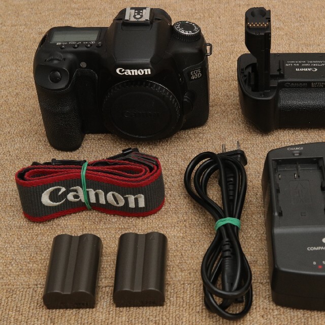 デジタル一眼Canon EOS40D  バッテリーグリップ BG-EN2 バッテリー 2個付
