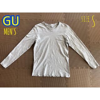 ジーユー(GU)の【GU】メンズ 長袖 Vネック カットソー Ｓ(Tシャツ/カットソー(半袖/袖なし))