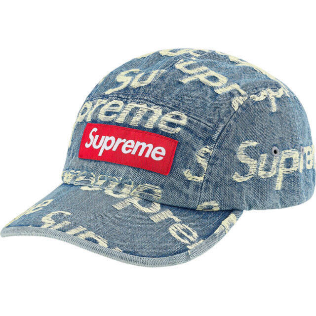 Supreme(シュプリーム)のsupreme frayed logos denim camp cap メンズの帽子(キャップ)の商品写真