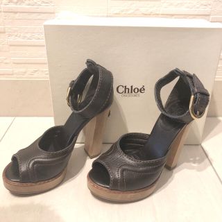 クロエ(Chloe)のクロエ  レザーハイヒール　Chloeサンダル　プラットフォーム(サンダル)