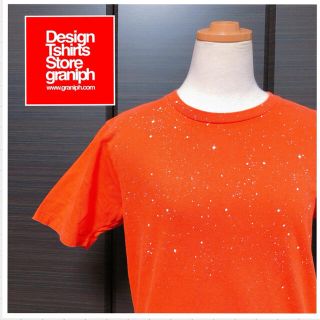 グラニフ(Design Tshirts Store graniph)のgraniph＊オレンジ星空＊ユニセックスS(Tシャツ/カットソー(半袖/袖なし))