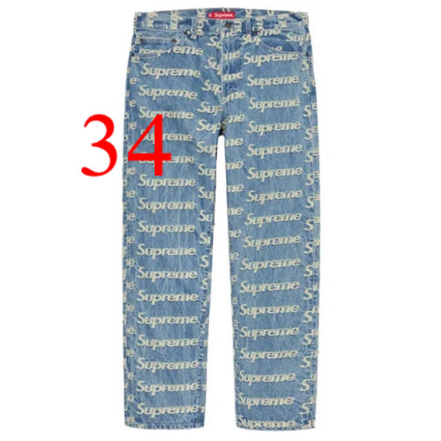 supreme Frayed Logos Regular Jean 新品?正規品 6,600円引き