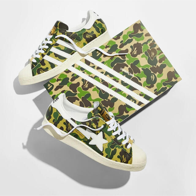 adidas × BAPE SUPERSTAR 80’S"Green Camo” 4