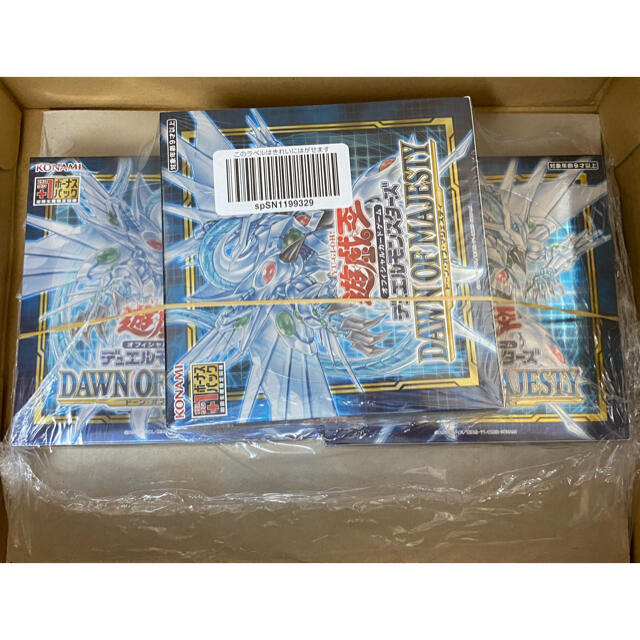 遊戯王OCG DAWN OF MAJESTY BOX（初回生産限定版）3BOX