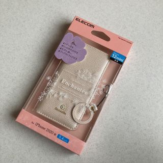 エレコム(ELECOM)のiPhone 12mini アンシャンテ　ホワイト　カワイイ(iPhoneケース)