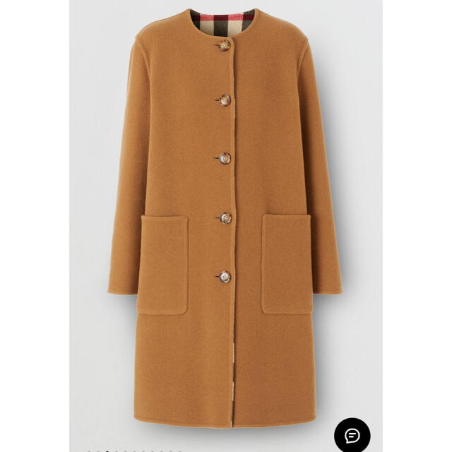 BURBERRY(バーバリー)のバーバリー　リバーシブル　チェック　テクニカルウール　コート レディースのジャケット/アウター(ロングコート)の商品写真