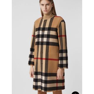 バーバリー(BURBERRY)のバーバリー　リバーシブル　チェック　テクニカルウール　コート(ロングコート)